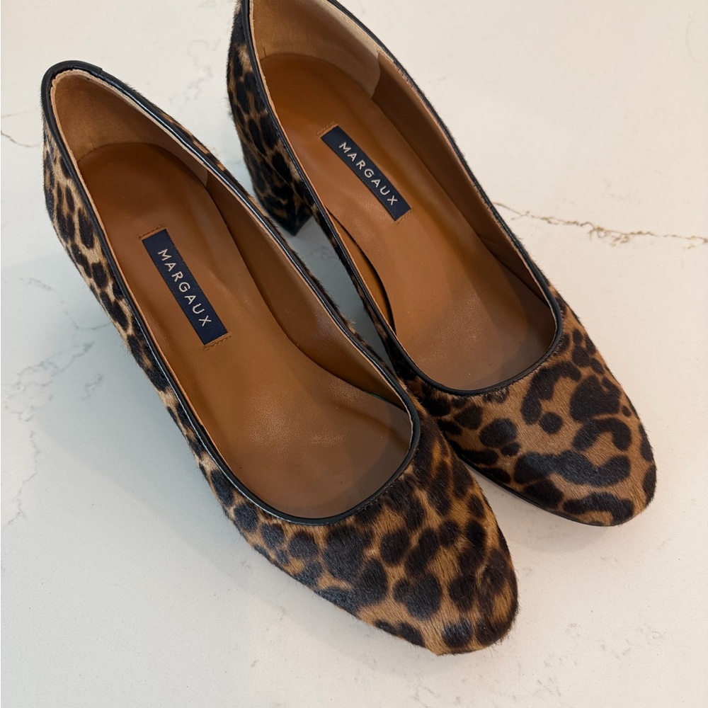 Margaux Leopard-Print Pumps in Brown and Black Size 37.5